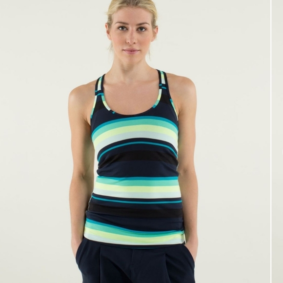 lululemon athletica Tops - Lululemon Cool RacerbackAssorted Stripe Surge